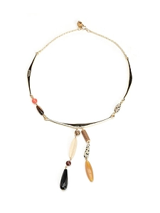 Ga Beaded Pendant Necklace