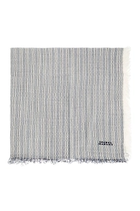 Isabel Marant Logo Embroidered Fringed Scarf