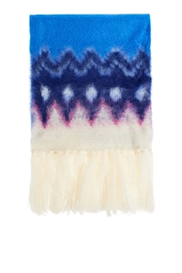Pattern Detailed Fringed Scarf