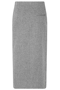 Isabelle Blanche Back-Slit Maxi Skirt