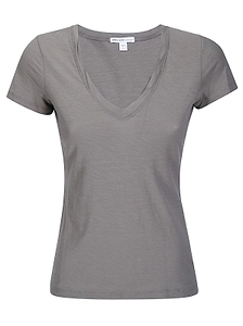 James Perse Reverse Binding V-Neck T-Shirt