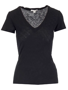 James Perse Sheer Slub Casual V-Neck T-Shirt