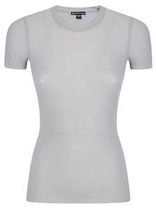 James Perse Short Sleeve Cashmere Top