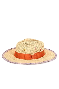 Poete Embroidered Straw Hat