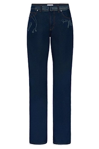 Jean Paul Gaultier Straight-Leg Printed Jeans