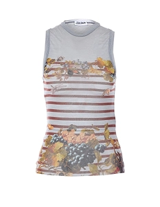 Jean Paul Gaultier Stripe Detailed Sleeveless Top