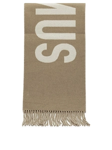 Jacquemus Logo Detailed Fringed Edge Scarf