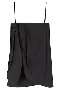 Isabelle Blanche Draped Asymmetric Top