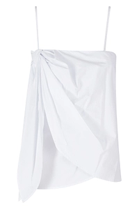 Isabelle Blanche Draped Asymmetric Top