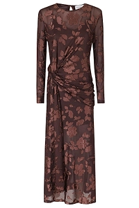 Ruched Floral Dress