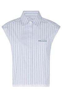 Isabelle Blanche Striped Sleeveless Shirt