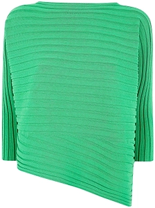 Issey Miyake Asymmetric Knitted Top
