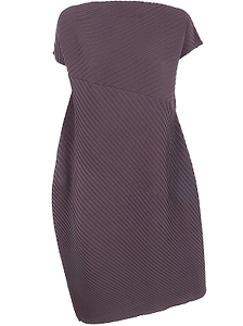 Issey Miyake Asymmetric Hem Pleated Midi Dress