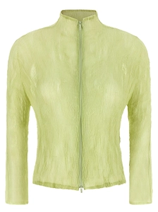 Issey Miyake Chiffon Twist 1 Zip Cardigan