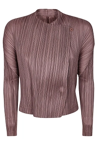 Issey Miyake Cropped Pleated Jacket