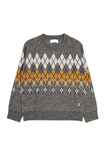 Jeckerson Junior Checked Jacquard Jumper