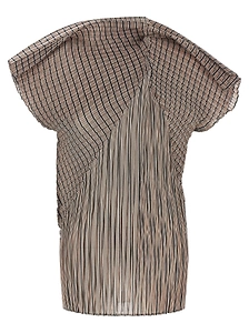 Issey Miyake Generic Stripes Short-Sleeved Top