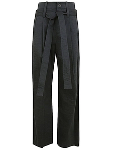 Issey Miyake High-Waist Belted Trousers