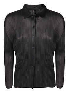 Pleated Button-Up Top