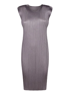 Pleated Sleeveless Dress