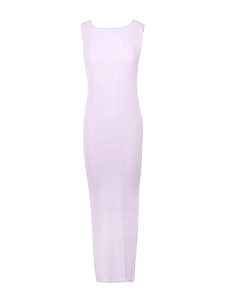 Issey Miyake Pressed Flora Pleats Solid Pleated Dress