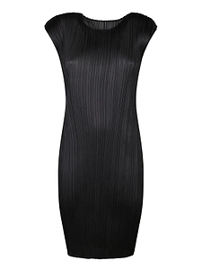 Round Neckline Sleeveless Dress