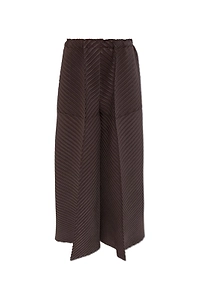 Solid Pleated Pants