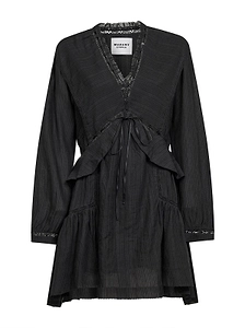 Isabel Marant ÉToile Damya V-Neck Lace Ruffled Mini Dress