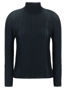 Wooly Pleats 68 High Neck Top