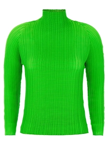 Wooly Pleats 68 High Neck Top