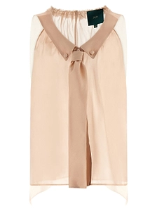 Brooks Tie-Neck Sheer Top