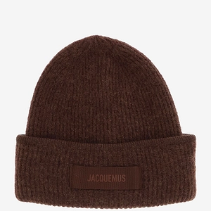 Jacquemus Ribbed Logo Beanie Hat