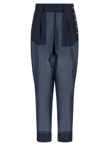 Giulio Sheer High-Waist Pants