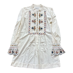 Isabel Marant ÉToile Embroidered Long-Sleeve Dress