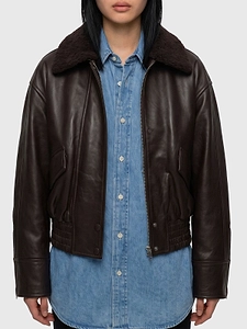 Iolaila Lane Shearling-Collar Jacket