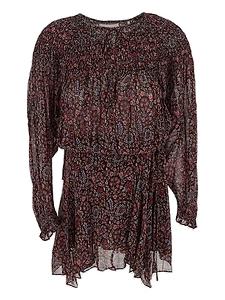 Isabel Marant ÉToile Floral Printed Long-Sleeved Dress