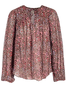 Isabel Marant ÉToile Floral Printed Straight Hem Blouse