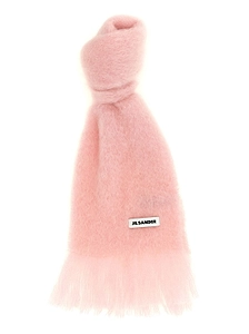Jil Sander Brushed Logo Patch Scarf