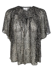 Neslya Floral-Printed Tie-Fastened Blouse