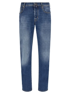 Jacob Cohen Logo Patch Slim-Fit Jeans
