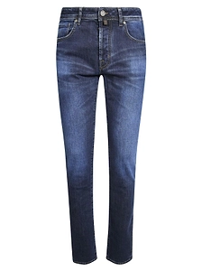 Jacob Cohen Logo Patch Slim Fit Jeans