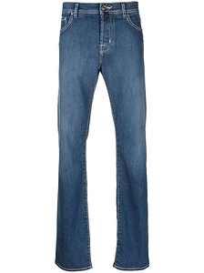Jacob Cohen Logo Patch Straight Leg Jeans