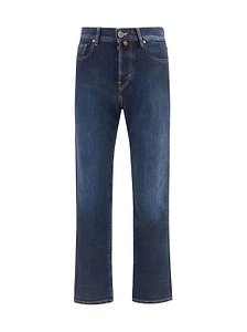 Jacob Cohen Logo Patch Straight Leg Jeans
