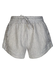 Thaliany Striped Elasticated Waistband Shorts