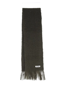 Jil Sander Fringed Logo Patch Scarf