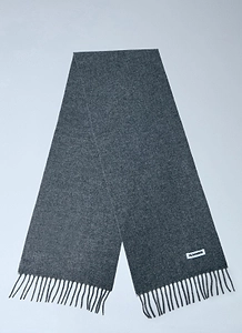 Jil Sander Fringed Logo-Patch Scarf