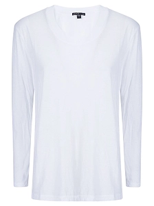 James Perse Clear Jersey Long Sleeve T-Shirt