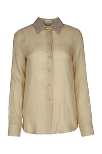 Jacob Cohen Studded Collar Long Sleeve Shirt