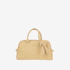 Jacquemus Knotted Handle Suede Shoulder Bag