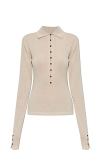 Jacquemus Knitted Long-Sleeved Polo Shirt